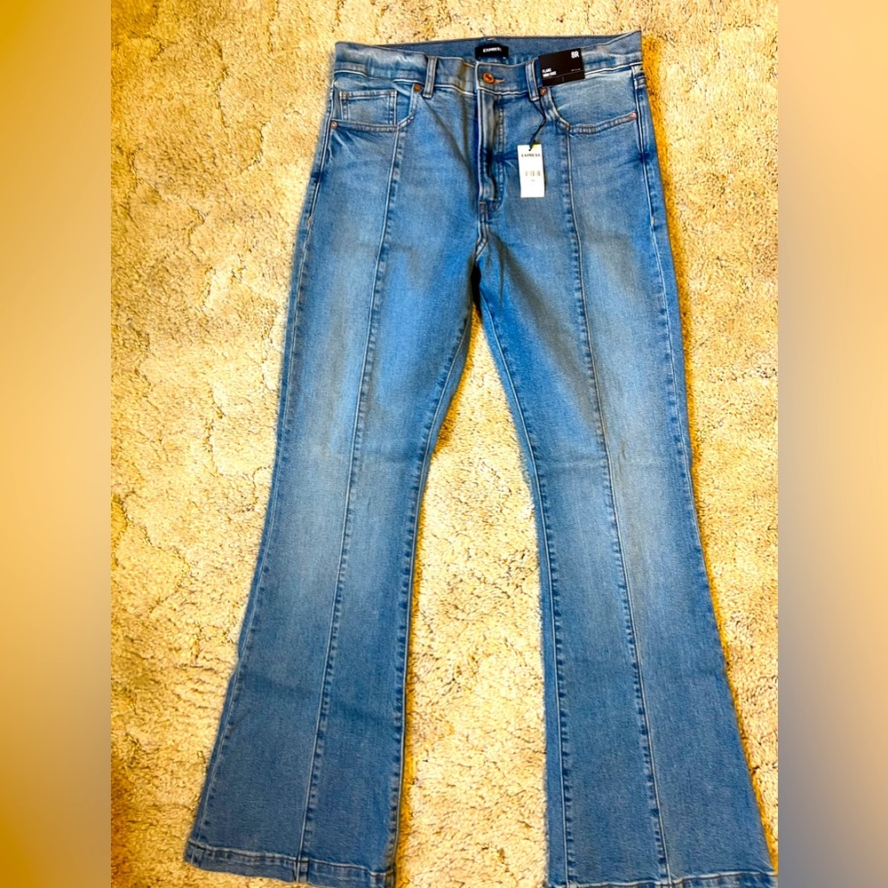 NWT Express Size 8R Seamed, Flare Stretch Jeans
